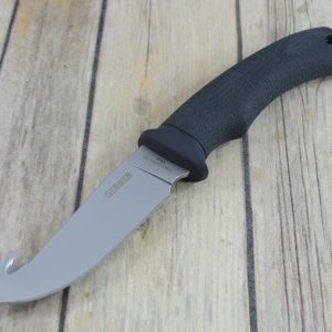 GERBER GATOR FIXED BLADE HUNTING KNIFE GUT HOOK MADE IN USA FULL TANG W/ SHEATH