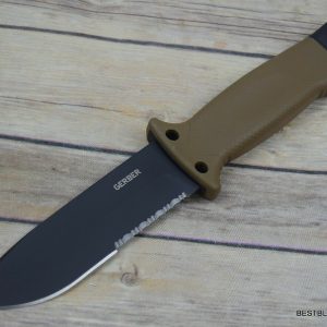 GERBER LMF II SURVIVAL COYOTE BROWN FIXED BLADE HUNTING KNIFE MADE IN USA