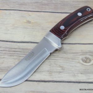 JOKER KNIVES MADE IN SPAIN FIXED BLADE HUNTING KNIFE FULL TANG LEATHER SHEATH