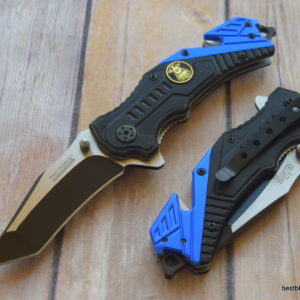 7.5 INCH TAC-FORCE POLICE TACTICAL RESCUE SPRING ASSISTED KNIFE WITH CLIP TF-640PD