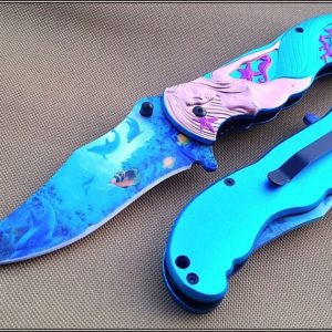 MASTERS COLLECTION 5 INCH CLOSED FANTASY MERMAID ASSISTED OPEN KNIFE MC-A013LB