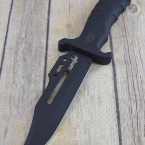 10.5″ SURVIVOR FIXED BLADE HUNTING KNIFE RAZOR SHARP BLADE NYLON SHEATH