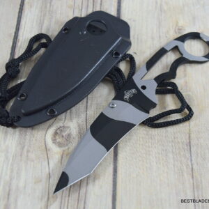 7 INCH MASTER USA NECK KNIFE URBAN CAMO DESIGN FULL TANG HARD SHEATH & STRING
