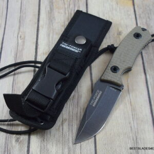 8″ TAC-FORCE SMALL FIXED BLADE HUNTING KNIFE FULL TANG BLADE WITH MOLLE SHEATH