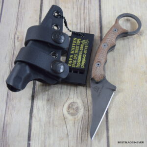 TOPS KNIVES POKER FIXED BLADE KNIFE KYDEX SHEATH MADE IN USA RAZOR SHARP BLADE