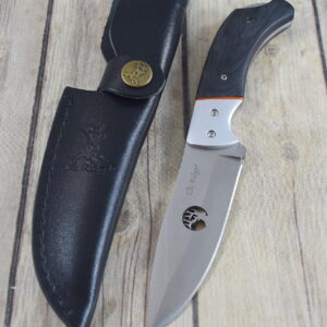 8″ ELK RIDGE FIXED BLADE FULL TANG HUNTING KNIFE WITH SYNTHETIC LEATHER SHEATH