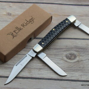 ELK RIDGE THREE BLADE BLACK C-TEK HANDLE FOLDING KNIFE BRAND NEW!!!