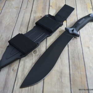 KERSHAW “CAMP 10” FIXED BLADE HUNTING KNIFE MACHETE BLACK FRN SHEATH RAZOR SHARP