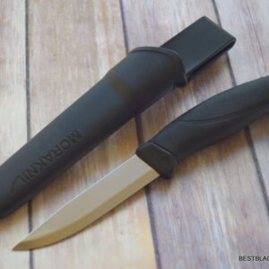 MORA COMPANION BLACK FIXED BLADE KNIFE RAZOR SHARP BLADE HARD SHEATH SWEDEN MADE